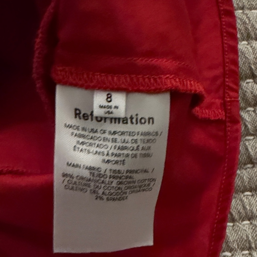 Reformation Red Puff Sleeve Blouse - Picture 3 of 3